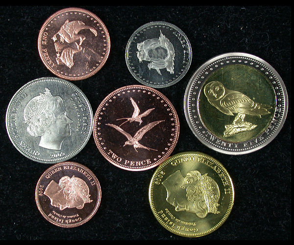 Gough Island Set of 7  Coins